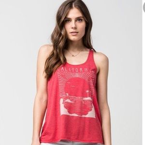 Ladies size small red/burnt orange California tank